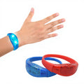 Custom Logo LED Silicone Wristband Light-Up Bracelets Battery Powered for Graduation Parties-Promotional Item for Adults Kids