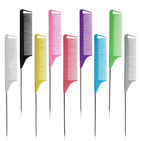 Wholesale Hot Selling Fashion Lice Salon Comb Pointed Tail Comb Plastic Parting Comb Customizable Logo