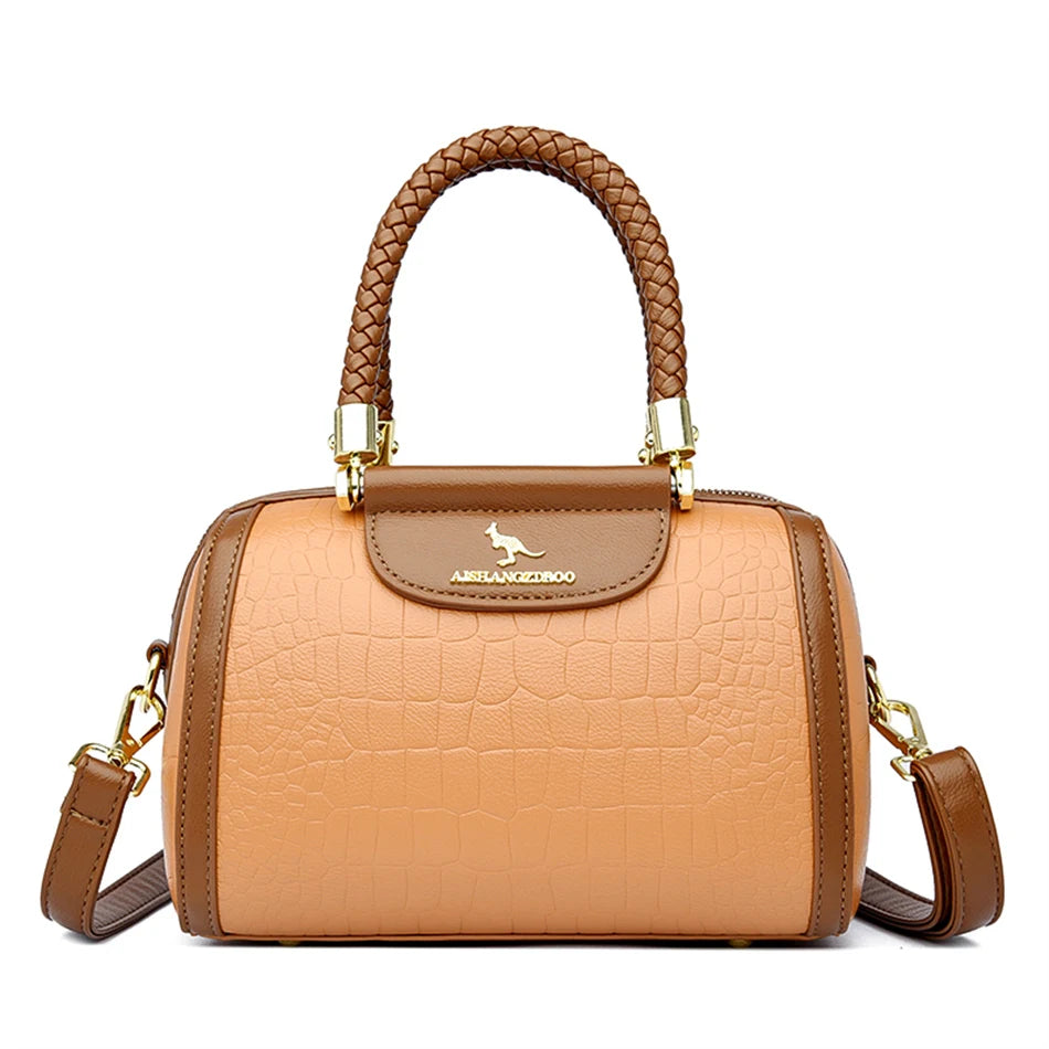High Quality Pu Leather Luxury Designer Womens Fashion Hang Bags  Free Shipping 2026 New Ladies Simple Handbags