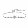 Factory Wholesale D Color 0.7Carat Moissanite Bracelet 925 Sterling Silver Wedding Charm Bracelet Adjustable for Women
