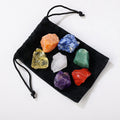 Natural Semi-precious Raw 7 Chakra Crystal Healing Stone Set for Home Decoration and Gift Collectible MegaBDM