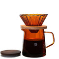 Amber Color Borosilicate Glass Small Pour Over Filter Coffee Cup Coffee Make Pot with Handle