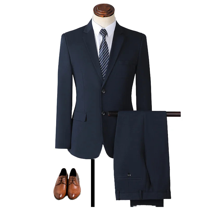 2024 Men Business Suit Single Breasted High Quality 3 Piece Set Men's Suits Black Wedding Suits for Men