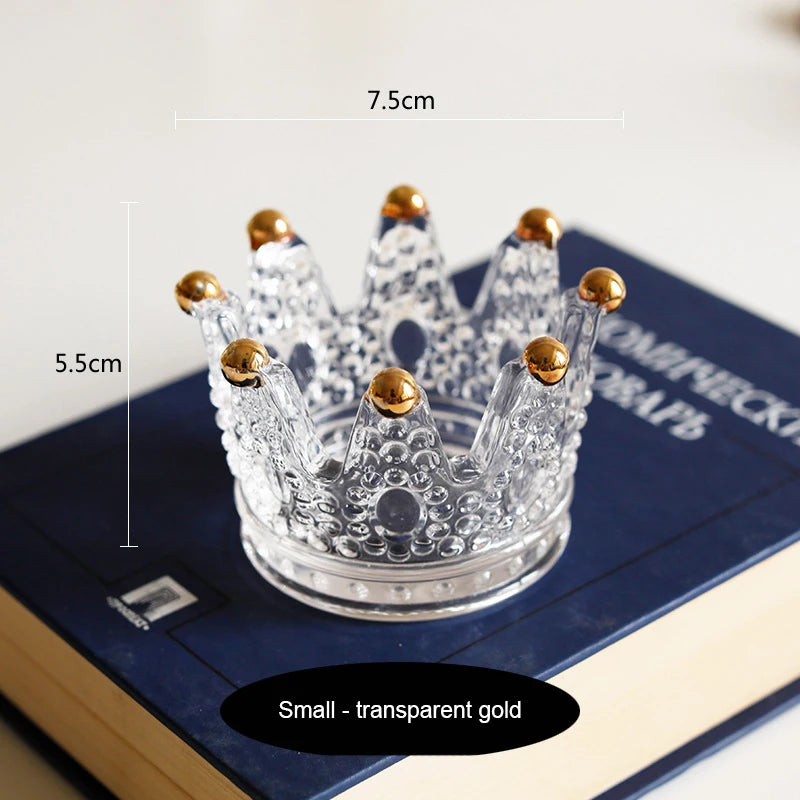 Romantic Crystal Candle Holder Creative Tabletop Decoration Wholesale Heat Resistant Glass Candle Container