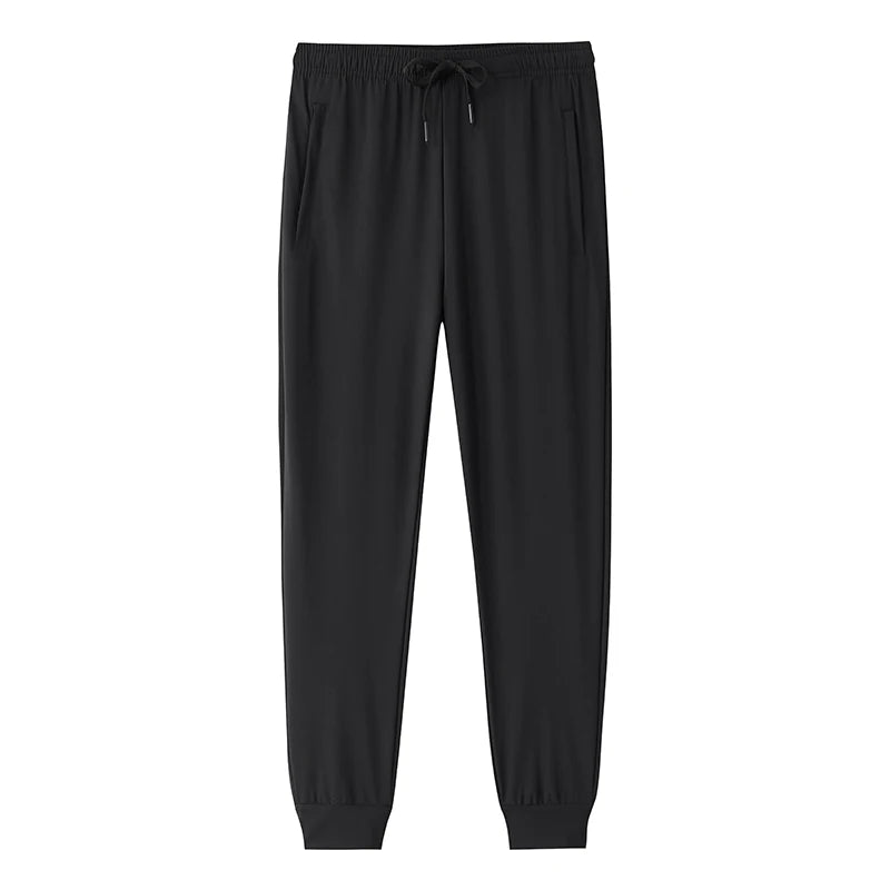 Men's Casual Cargo Pants Spring Summer Breathable Quick-Dry Multi-Pockets Hiking Fishing Active Sports Male Thin Straight Front