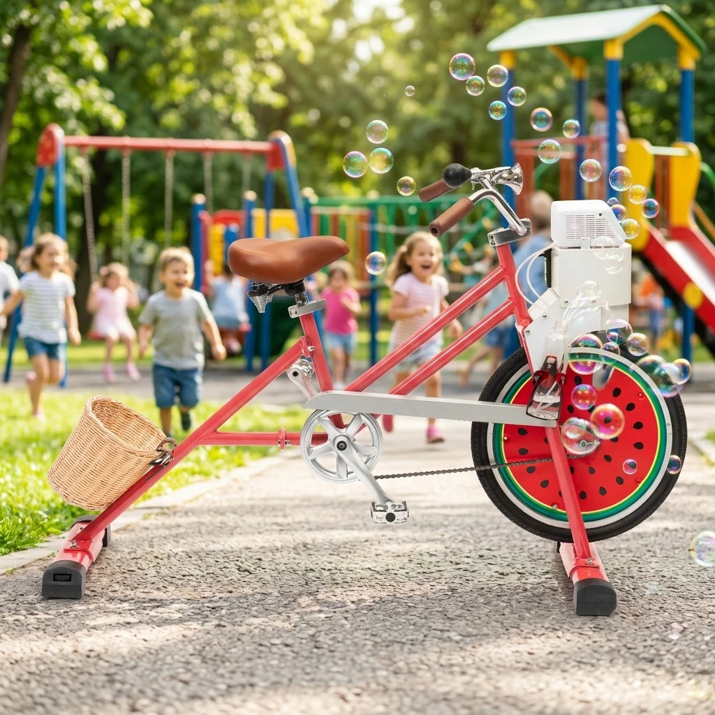 EXI Pedal Power Bubble Machine Bike Steel Eco-friendly Safe & Comfortable Easy Ride for Event Attractions Sports Entertainment