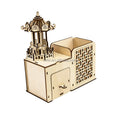 New Style Wooden Puzzle Manual Assembling Model Toy Music Box Adult Diy Spelling Blocks Creative Gift Pen Holder