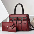 Fashion Casual Tote Shoulder Bag PU Leather Zipper Closure Letter Pattern Polyester Lining Lady Designer Women's Handbag
