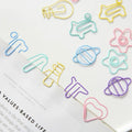 10 Pcs/bag Korean Cute Kawaii Office School Colored Paper Clip Bookmark Set Student Candy Memo Clips Stationery Supplies