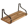 Wall Mounted Metal Shelves with Wood Finish