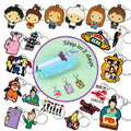 Cartoon Character Classic Comedy Series Keychain Cute PVC Friend Themed Bag Charms Travel Souvenir Stylish Accessories for Fans