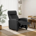 BestMassage Modern Wingback Sofa PU Black Reclining Chair Lumbar Support Home Theater Seating Massage Function for Living Room