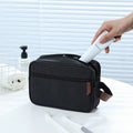 Large Capacity Zipper Cosmetic Bag Travel Toiletries Bag Oxford Fabric Water-resistant Shaving Bag
