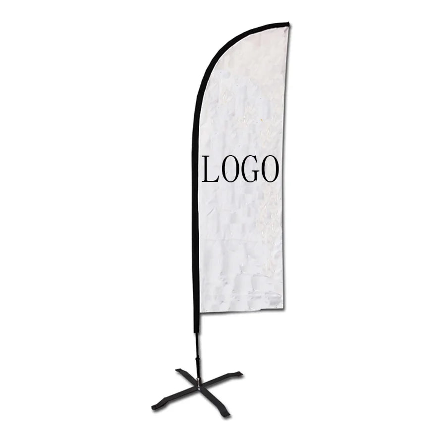 Factory Direct High Quality Custom Digital Printed Beach Flag Good Quality Outdoor Aluminum Feather Banner Display Accessories