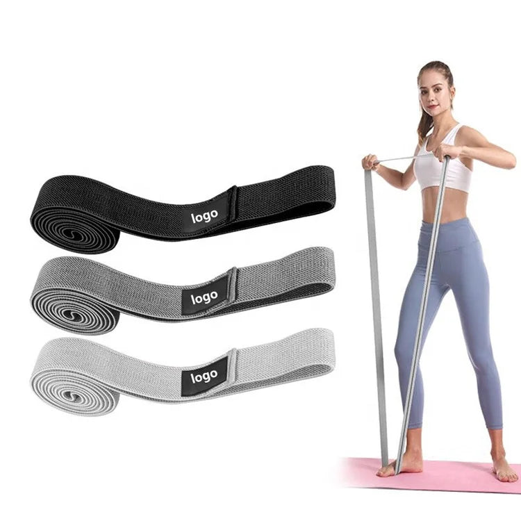 Long Fabric Resistance Bands & Workout Guide Stretch Resistance Band Exercise Resistance Bands Set for Workout