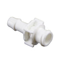 White PP 1/4"ID Tube 6.5mm Barbed Large Male Female Luck Lock to Barb Connector for Solvent Flush Inkjet Printer