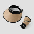 Fashion Empty Top Straw Hat Women Beach Running Sports Cap Sun Visor Hat