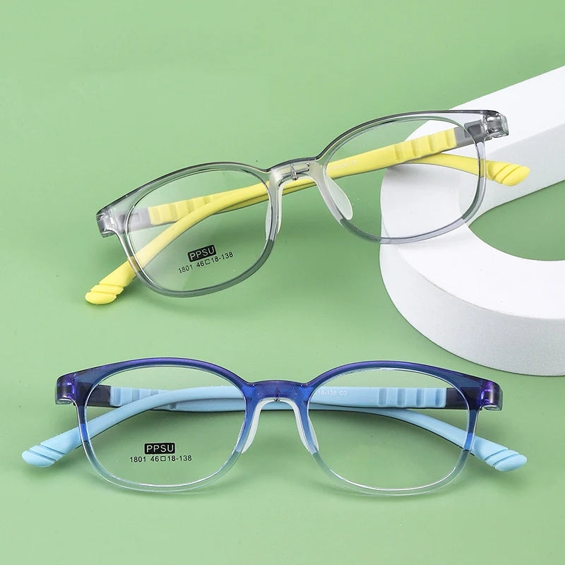 High Quality Kids Eyeglasses Frames Student Myopia Glasses Frame Silicone Nose Pads Comfortable Eyeglasses Frames Wholesale
