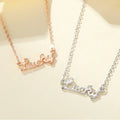 Fine Jewelry Necklace 925 Sterling Silver Cable Cross Chain Name Plate  Alphabet Letter Lucky Charm Necklace