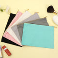 Eco Friendly Custom Blank Zipper Pouch Make up Bags Plain Cotton Canvas Makeup Cosmetic Bag With Logo
