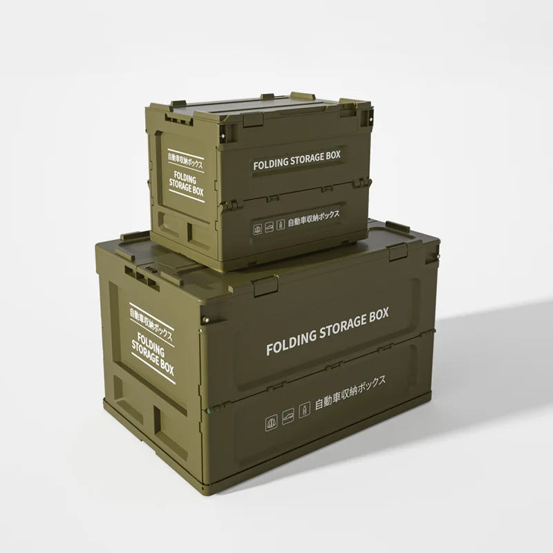 New Arrival Camping Folding Storage Box Portable Lightweight Outdoor Organizer Equipment Durable Plastic Storage Box Wholesale