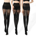 Velsatis Wholesale Fashion Design Patterned Jacquard Thick Stocking High Elastic Skin-Friendly Breathable Anti-Snag Pantyhose