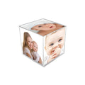 3.5x3.5 Clear Acrylic Photo Cube Frame 4MM Thick Silk Screen Printed HC Brand Square Wholesale