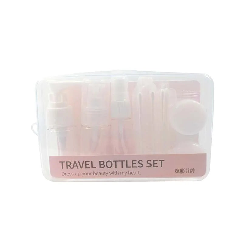 SBelle Direct Manufacturer Custom Design PET Travel Bottle Kit & Set with Pump Sprayer for Skin Care Serum Shampoo Custom Color