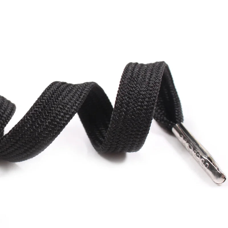 Custom Design Braided Polyester Drawstring for Pants Hoodies Flat Cotton Drawstring Cord Drawcord With Engrave logo Tips Aglet