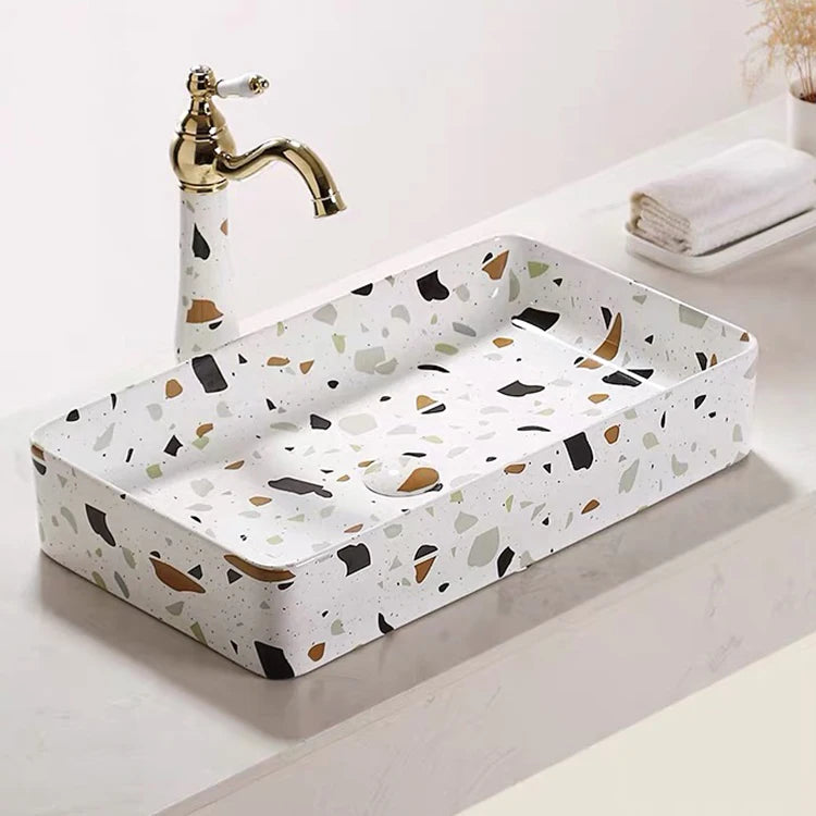 Modern Style Hot Sell Marble Bathroom Sink Countertop Basin Cabinet for Home