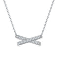 925 Sterling Silver Cubic Zirconia Cross Pendant Necklaces for Women Wholesale Jewellery