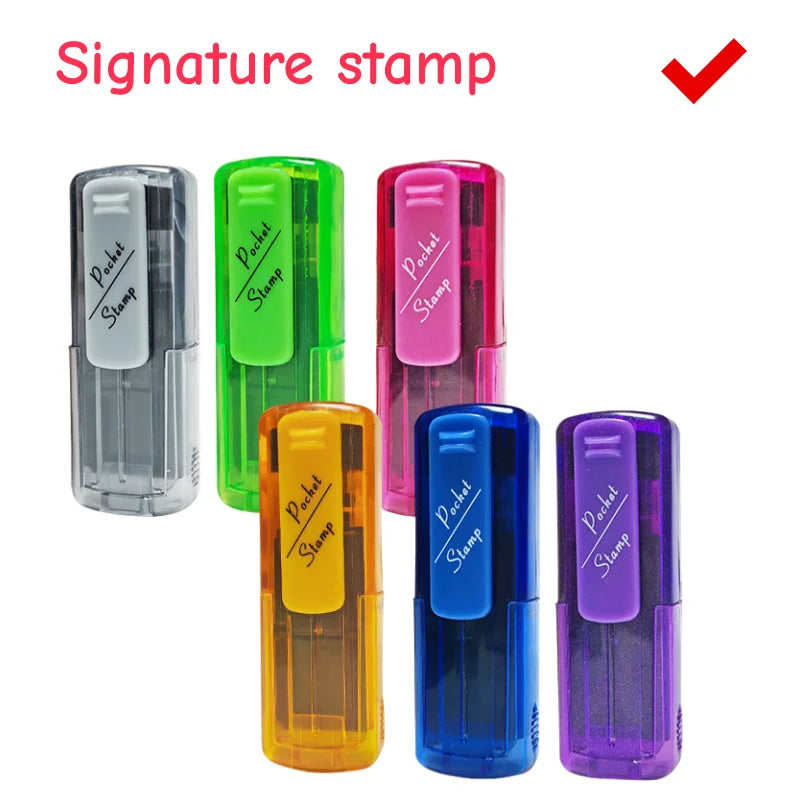Flash Seal Photosensitive Stamp  Pocket Flash Stamp  Signature Stamp  Seal Materials Pen Clip Portable Seal Wholesale