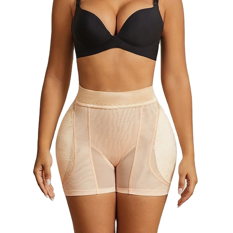 High Waist Plus Size Butt Lifter Panties Hip Padding Shapewear Lace Shorts Hip Enhancer Padded Panty Shaper Shorts