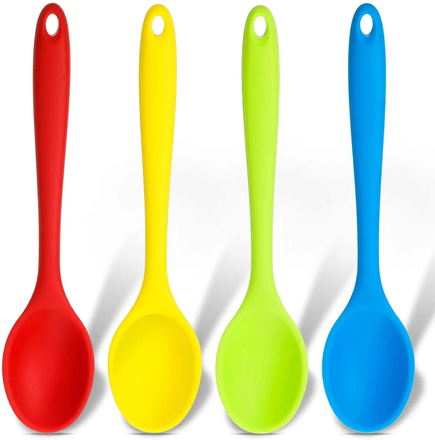 WIMU 27.5cm Large Colored Silica Gel for Non-stick Pan with Stirring Spoon for Baking Cooking in the Kitchen
