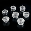 Nail Cup Acrylic Powder Liquid Pigment Nail Art Bowl Bottle Container clear Dappen Dish Glass Nail Crystal Dappen Dish