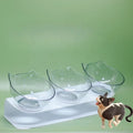 USMILEPET New Innovation ABS+PC Large Capacity Pet Cats Dogs Food Bowl & Automatic Water Feeder Triple for Cat Scratching