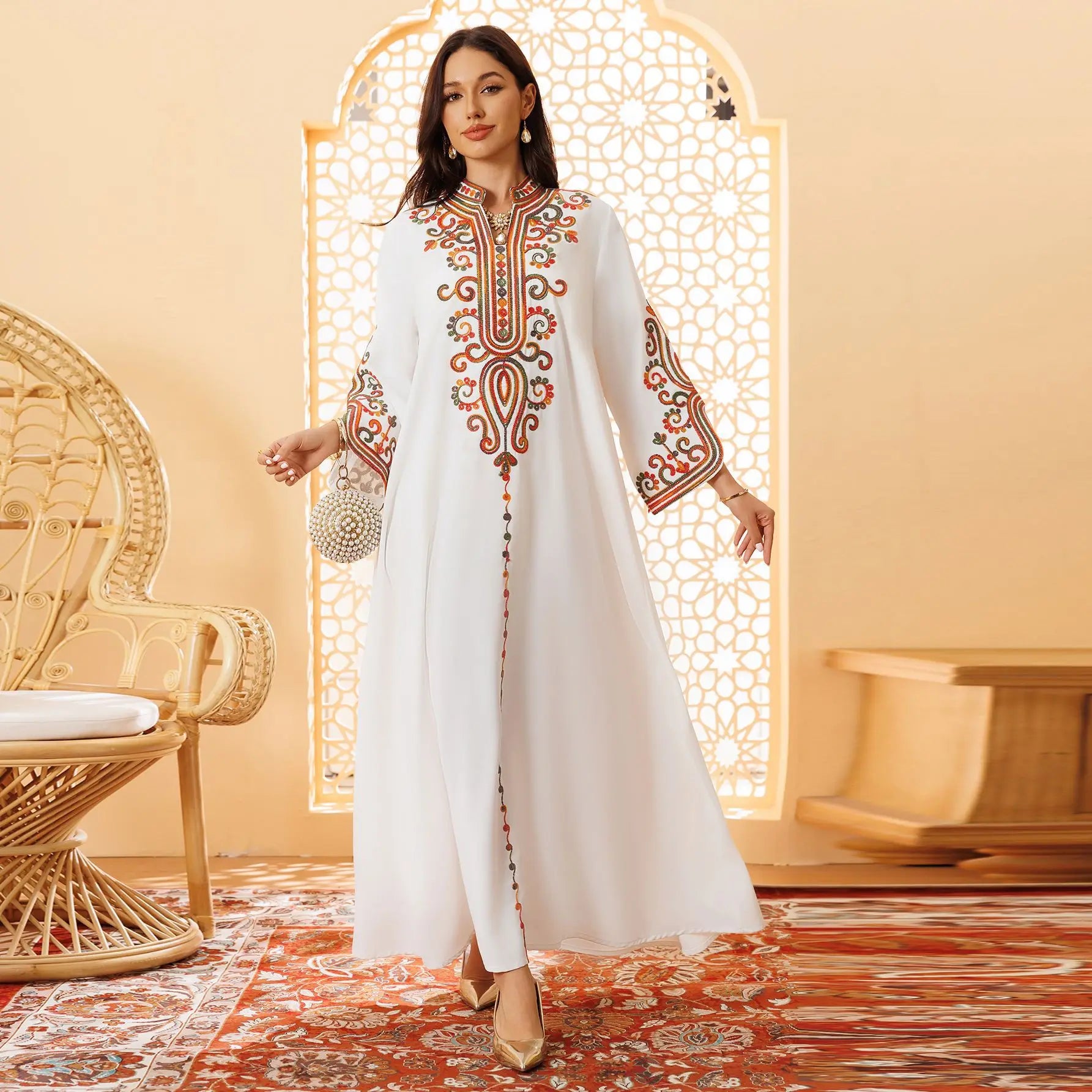 AB417 Latest Designs Dubai Abaya One Piece Custom Long Abaya Modest Turkey Kaftan Islamic Clothing Dresses