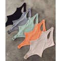 Summer Clothes 2026 New Fashion Ribbed One Shoulder Tank Top Custom logo Solid Color Bodycon Women's tank Tops
