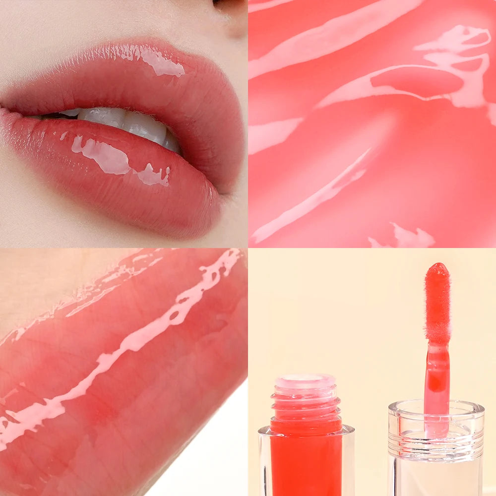 Custom Logo Repair Fruit Essential Lip Gloss Waterproof Makeup Private Label Lip Plumping Hydrates Lip Oils