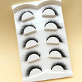 LM 5 Pairs Half Corner Eye Lashes  Full Strip Fox Eye Fluffy Silk Eyelashes Customized Packing 3D 5D 6D Cat Eye Faux Mink Lash