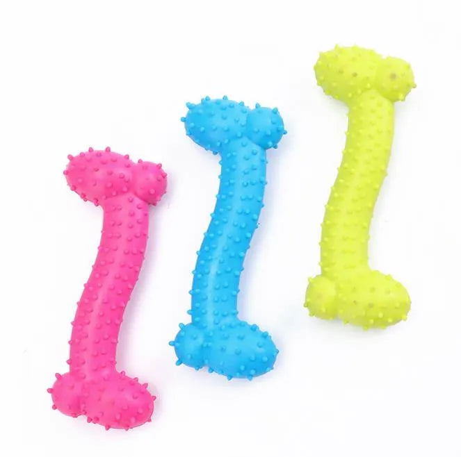 Cheap Pet Supplies TPR Dog Toys Z Bone Shape Thorny Pet Toys Dog Chew Toys