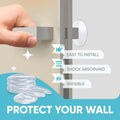 3.15" Door Stopper Wall Protector Washable Larger Silicone Door Handle Bumper Wall Protectors With Strong Self Adhesive Sticker