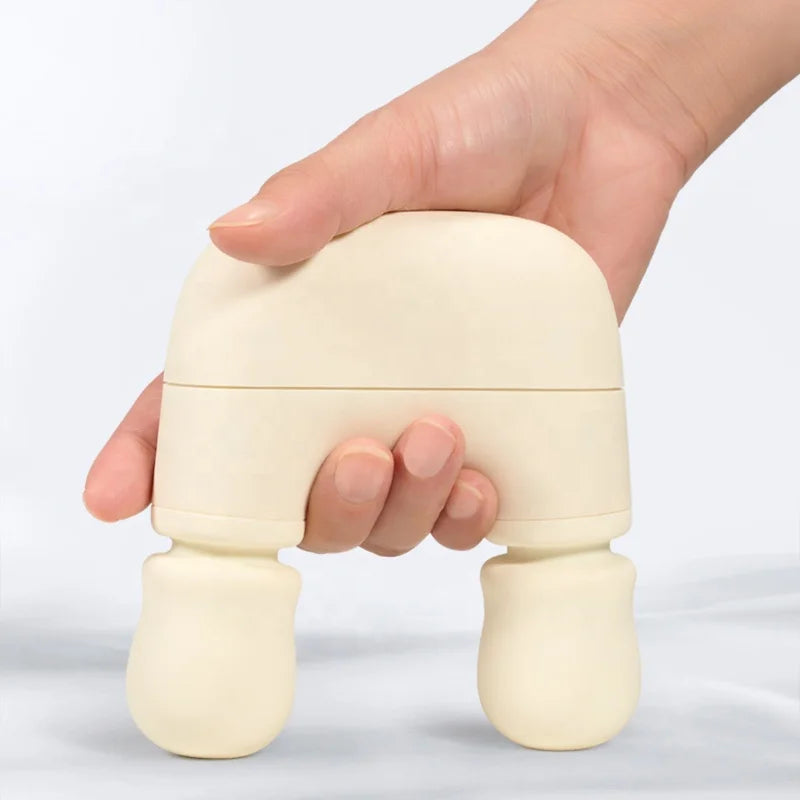 Double Heads Rechargeable Mini Handheld Massage Gun IPX6 Waterproof with 3-Level Vibration for Body Muscle Relaxation