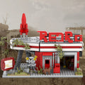 MOC Bricks Creative Movie Collection MOC1572 880Pcs Fallout Red Rocket Truck Stop Children Juguetes Building Blocks Kids Toys