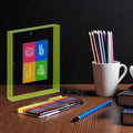 Colorful Neon Floating Picture Frame for Pop Fluorescent Green Photo Frame Wall Hanging Acrylic for Plexiglass Poster Frame for
