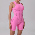 Open Back Scrunched Butt Bodysuit Gym Womens Active Sports Yoga Fitness Jumpsuit