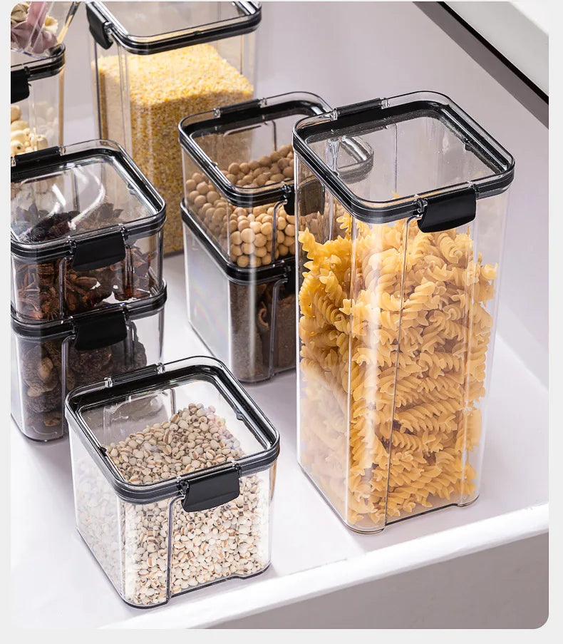 Big Capacity Sealed Jar of Whole Grains Kitchen Storage Food-grade Transparent Plastic Cans Box Snacks Dry Goods Tea Storage Jar