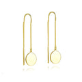 Fashion Jewelry 925 Sterling Silver Earring Plain Silver Round Earrings