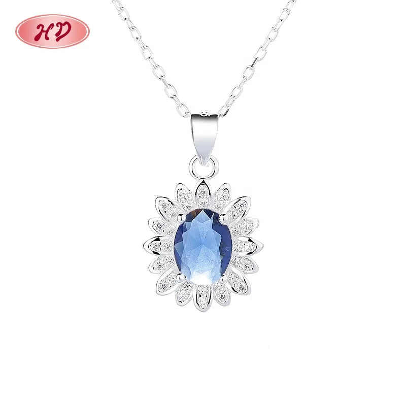 Fashionable 925 Silver Enamel Fashion Jewelry Pendants Charm Women'S 925 Silver Necklace Jewelry Wholesale Cubic Zirconia