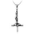 Religious Stainless Steel Jesus Cross Necklace Jesus Christ Cross Pendant Necklace for Men